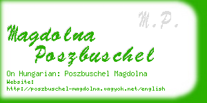 magdolna poszbuschel business card